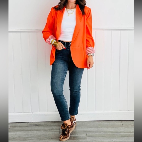 ☃️BOGO50%☃️🆕🌿💚JESS LEA: NEON LIME Peyton Blazer MEDIUM - Picture 10 of 12